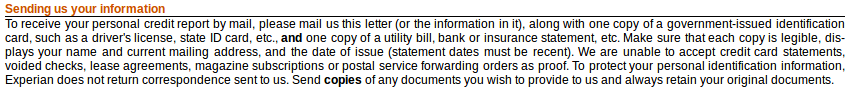 Experian verification failed