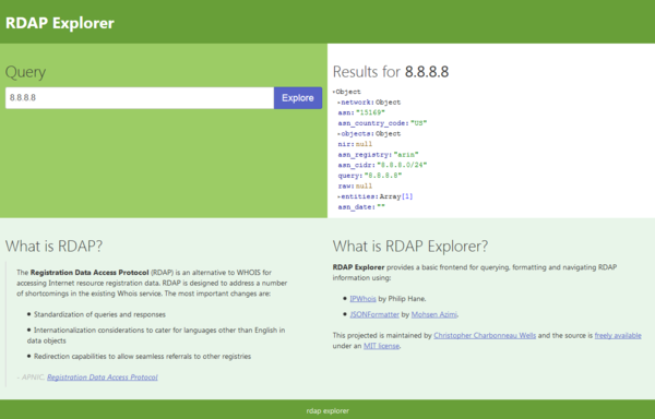 RDAP Explorer